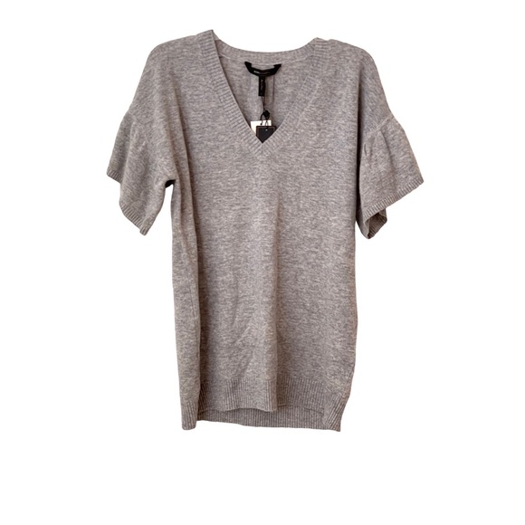 COPY - BCBG kittenish flutter sleeve v-neck sweater - Picture 2 of 6